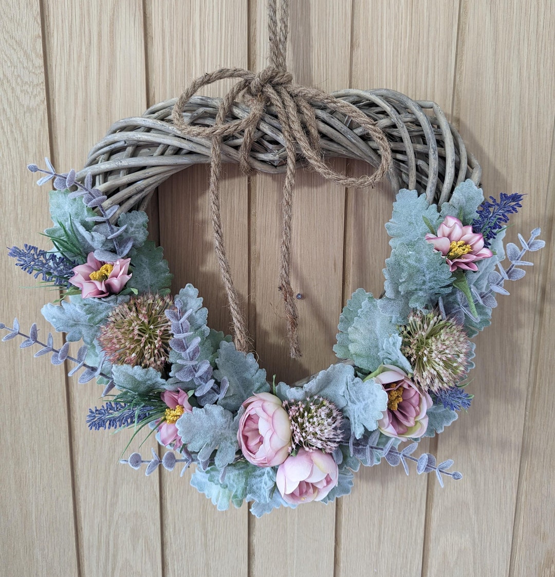Couronne de printemps et d'été pour porte d'entrée