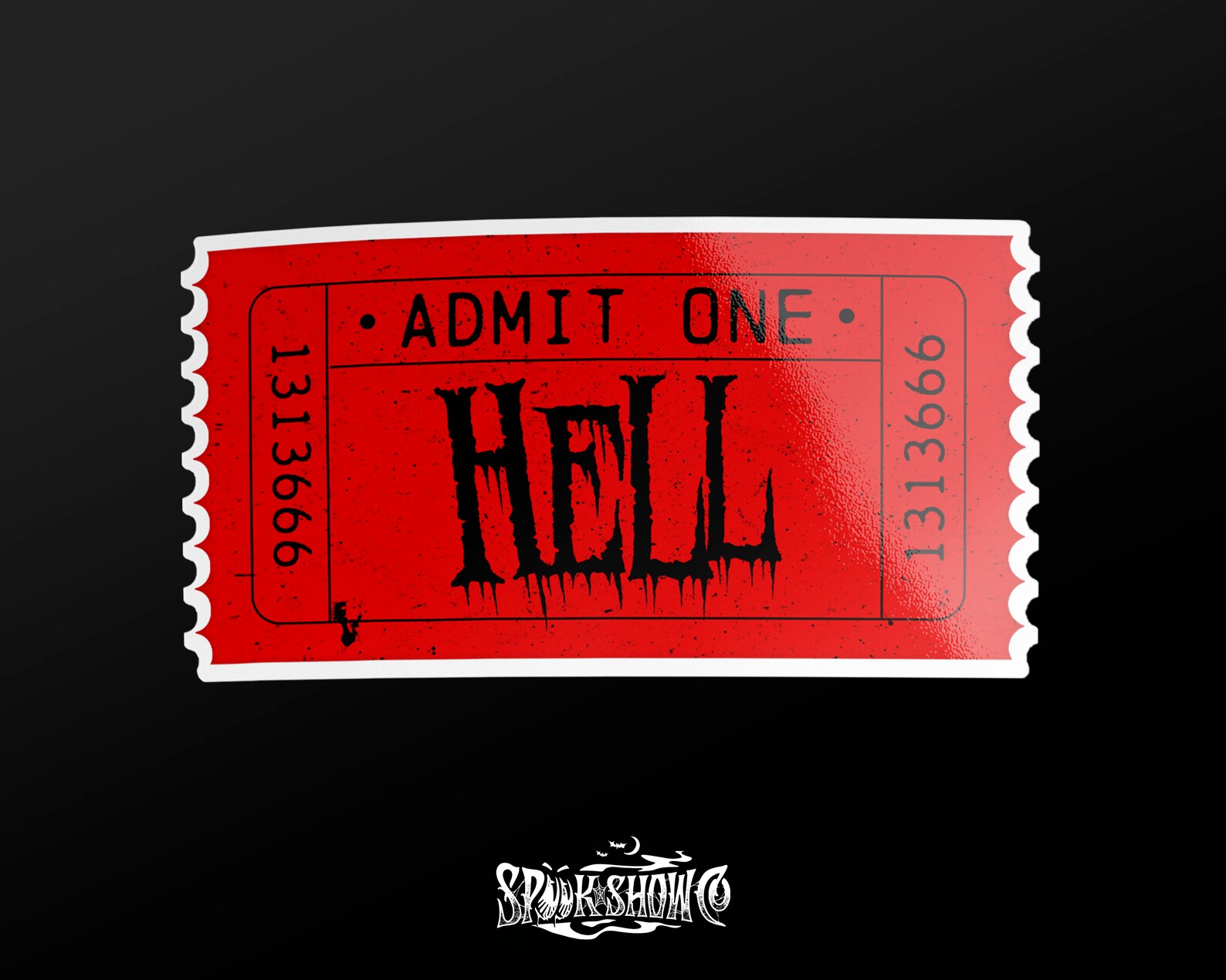 Hell Admission Ticket Sticker Laptop Stickers Vinyl Etsy