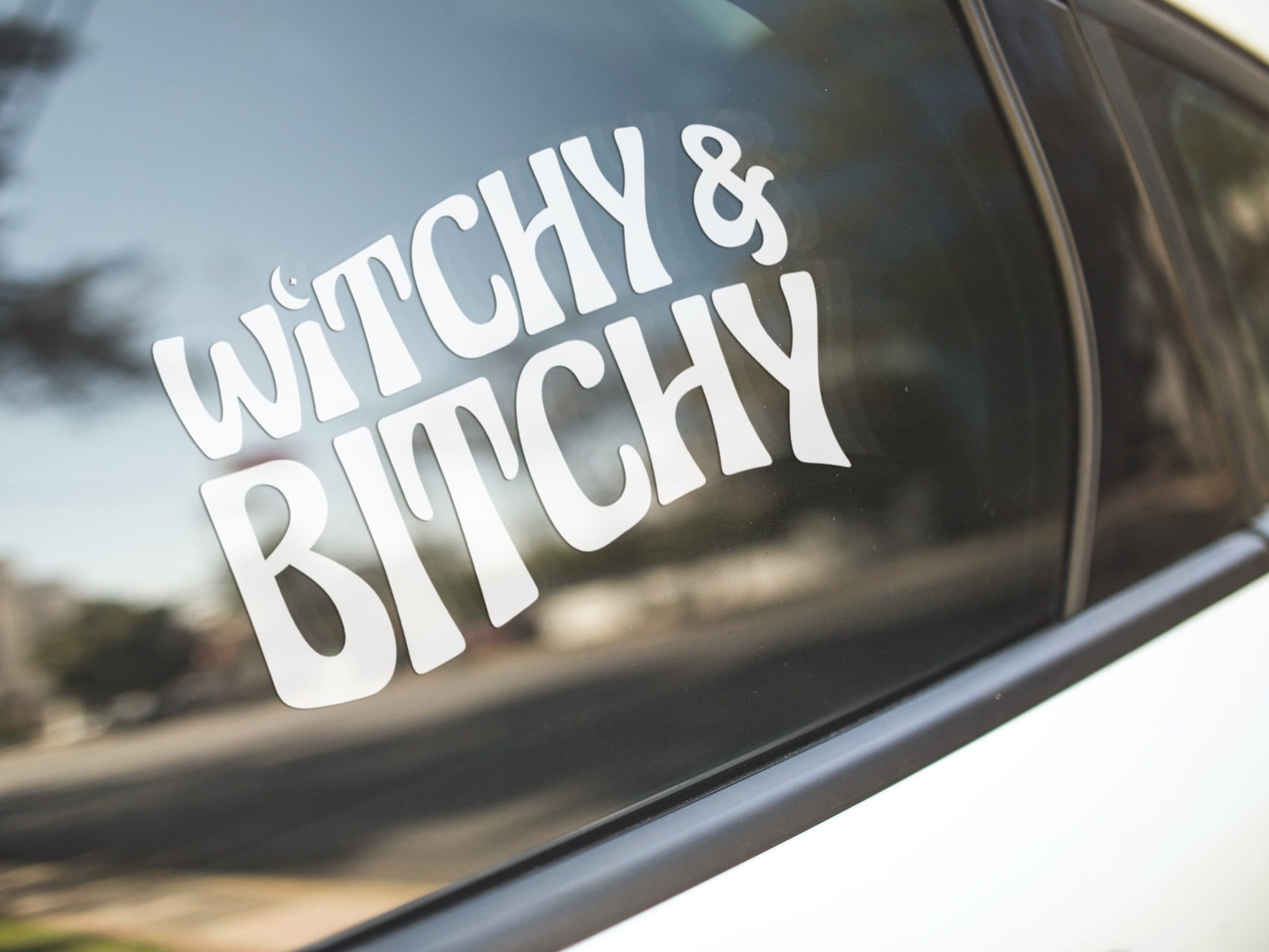 Witchy & Bitchy Car Window Decal Car Accessories Car Etsy