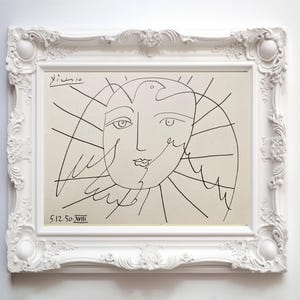 Pablo Picasso, Ink Drawing on Paper, Peace Series, Rare find, Vintage Art