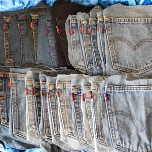 Vintage Levi’s Pockets Levi red tag pocket – 501, 505, 512,550 – All Colours