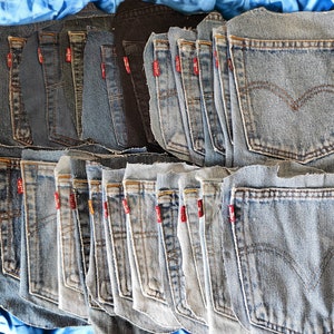 vintage Levi's Pockets Pochette rouge Levi pour étiquettes 501, 505, 512,550 Toutes les couleurs image 1