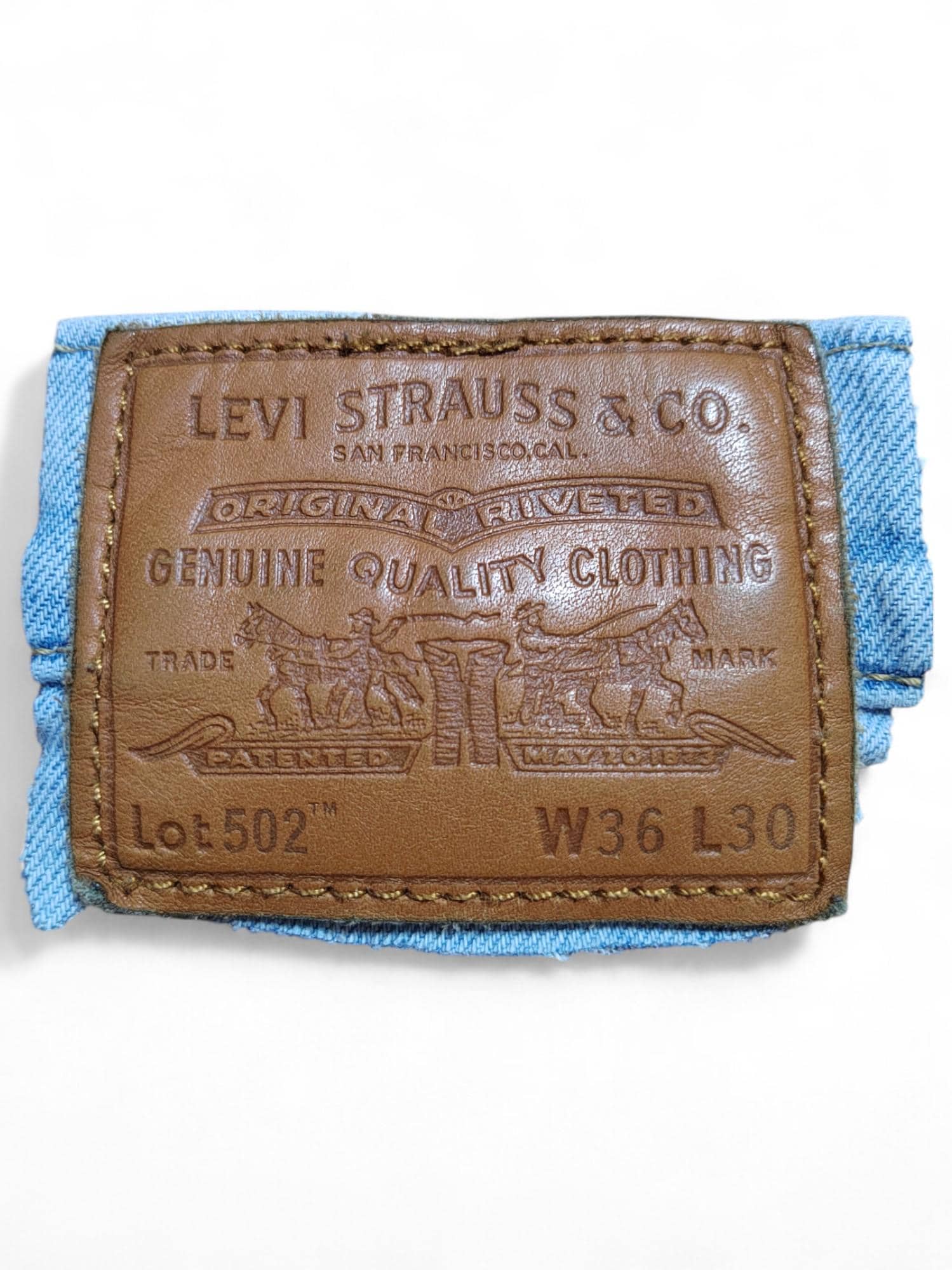 Levi 502 W36 L30 Leather Patch Badge Replacement Repair Levi's - Etsy