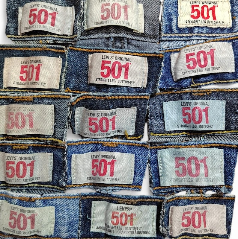 Levi's 501 Original Jeans Inside Label Replacement Tag Vintage ...