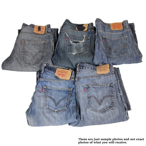 Wholesale/Joblot Levi Mixed x10 Grade C Upcycling/Damaged/Distressed Levis