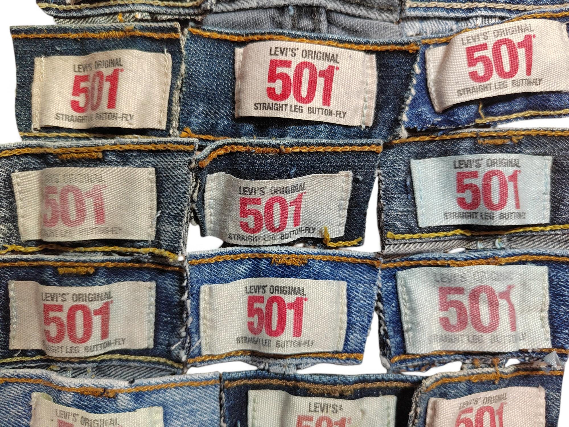 Levi's 501 Original Jeans Inside Label Replacement Tag Vintage ...