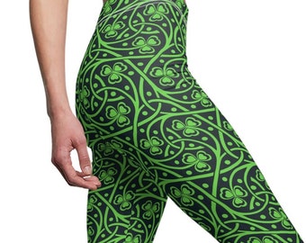Irish Celtic Knots St. Patrick's Day All-Over Print Costume Leggings