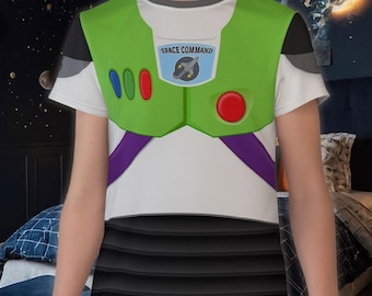 Buzz Youth T-Shirt | Toy Story Lightyear Inspired Shirt | Space Ranger Action Figure Kid's Costume