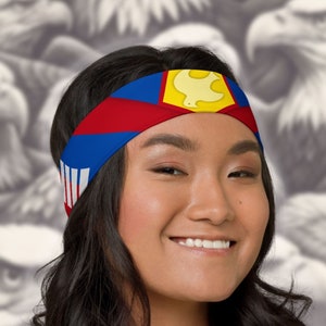 Peacemaker Inspired Dove of Peace Athletic Headband Funny Superhero Action Hero Anti-Hero Costume Headband | Bounding, Cosplay, Halloween