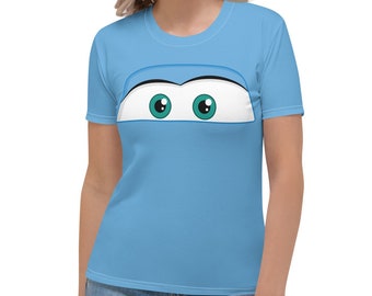Fun Blue Car Spoof * w/ Run-Eze Back * All-Over Print Costume Lightweight Women's T-Shirt