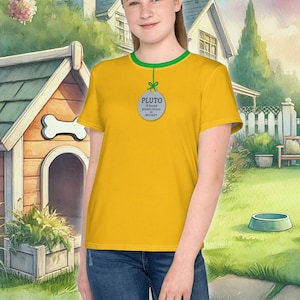 Pluto Inspired Fab Five Pooch Youth Costume T-Shirt | Pluto Halloween Party Costume | Easy Theme Park Bounding | Fun Character Cosplay Shirt