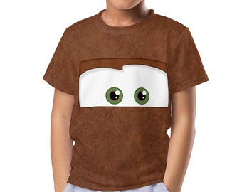 Rusty Brown Tow Truck Spoof All-Over Print Kid's Costume T-Shirt