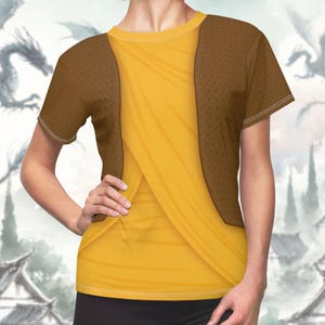 Raya T-Shirt | Princess Raya and the Last Dragon Inspired Women&#39;s Lightweight Costume Shirt | Raya Halloween Party, Cosplay, Bounding Shirt