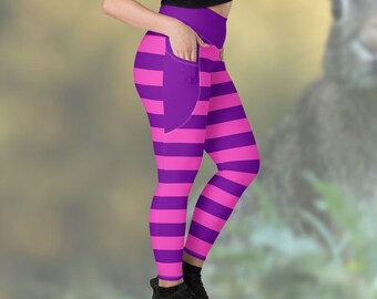 Cheshire Cat Leggings | Alice in Wonderland Inspired Recycled Polyester Costume Pants