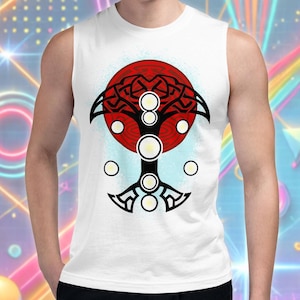 Thor Inspired Love And Thunder Nine Realms Cosplay Unisex Muscle T-Shirt | Hero Bounding, Theme Park Costume Runs | Halloween Tank Top