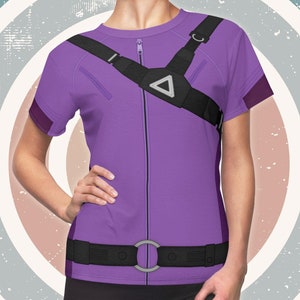 Kate Bishop Hawkeye Hero All-Over Print Costume Lightweight Women&#39;s T-Shirt | Hawkeye Sidekick Costume | Kate Bishop Archer Shirt