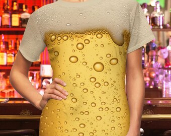 Beer Run T-Shirt | Brewery Race Costume Top for Women, Men, Cropped Tee