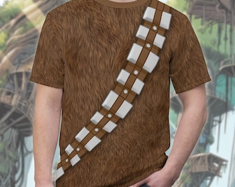 Chewie T-Shirt Unisex S-XXXL | Star Wars Inspired Wookiee with Bandolier Lightweight Costume Tee | Chewbacca Halloween Shirt