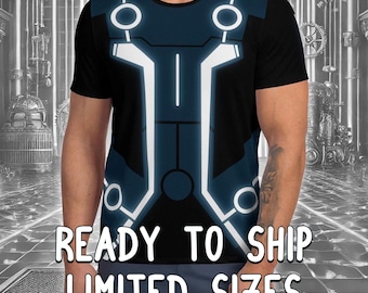 Sam Flynn Shirt Size Medium ** RUSH SHIPPING AVAILABLE ** Tron Legacy Inspired Unisex Athletic T-Shirt