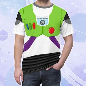 Space Ranger Action Figure Toy Story Buzz Lightyear Inspired All-Over Print Costume Lightweight Unisex T-Shirt | Fun For Cosplay, runDisney