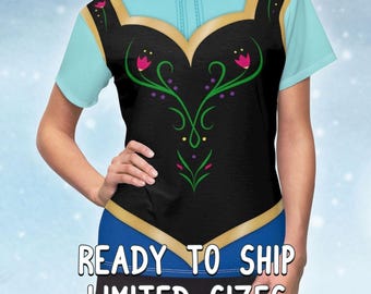 Classic Anna T-Shirt | Frozen Inspired Women's Lightweight Costume Tee ** RUSH SHIPPING AVAILABLE ** Size Medium M