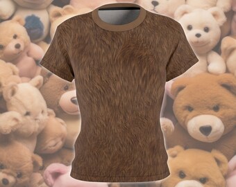 Fozzie Bear Emile Wookiee Bullseye Bigfoot Sasquatch Monkey Ape Brown Fur All-Over Print Costume Lightweight Women's T-Shirt