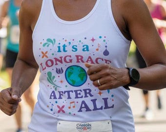 Small World Tank Top | Theme Park Ride Inspired Women's Ladies Ideal Racerback Tank | runDisney Half Marathon It's A Long Race After All