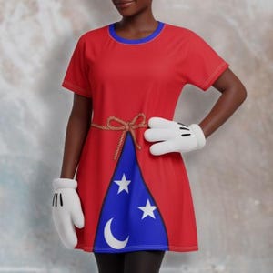 Sorcerer's Apprentice Dress | Fantasia Mickey Inspired Adult Costume T-Shirt Dress