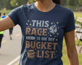 Bucket List Race Sport Shirt | Fantasia Inspired Spoof Slogan This Race Is On My Bucket List Moisture-Wicking Tee | runDisney 10K