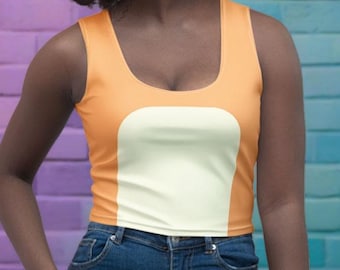 Red Heeler Crop Top | Animated Little Sister Costume Sleeveless Cropped Shirt
