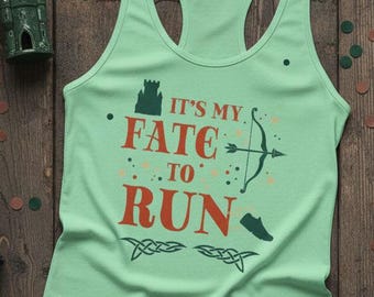 My Fate To Run Tank Top | Brave Merida Inspired Women's Ladies Ideal Racerback Tank | runDisney Princess 5K Shirt
