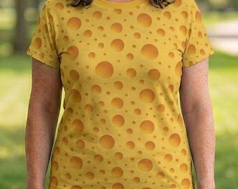 Swiss Cheese Shirt | Holey Cheesy Food Costume T-Shirt for Women & Unisex S-XXXL | Food Wine Dine Festival Race Costume Idea, Halloween