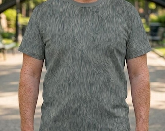Gray Fur Print Shirt | Tramp, Remy, Rat, Mouse, Wolf, Squirrel Costume T-Shirt for Women, Unisex Size S-XXXL, Koala, Elephant, Fox, Werewolf