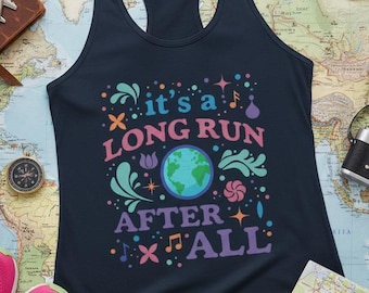 Small World Tank Top | Theme Park Ride Inspired Women's Ladies Ideal Racerback Tank | runDisney Half Marathon It's A Long Run After All