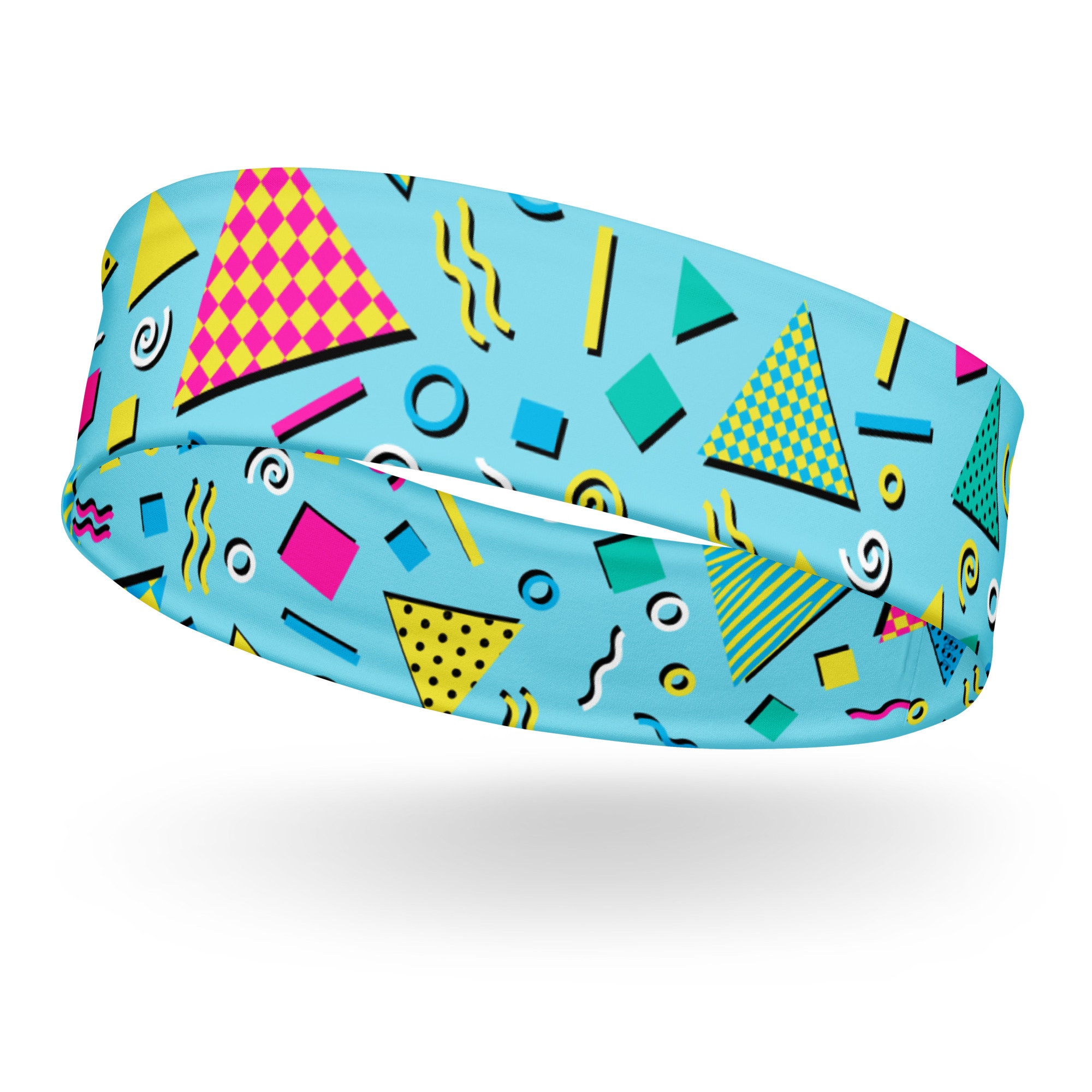 Retro Head Accessory Retro 1990s Athletic Headband | Vintage Inspired Nostalgic Geometric ...