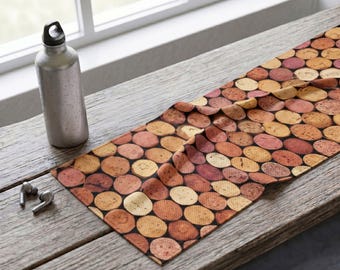 Wine Corks Cooling Towel | Wine & Dine Moisture-Wicking Sport Scarf