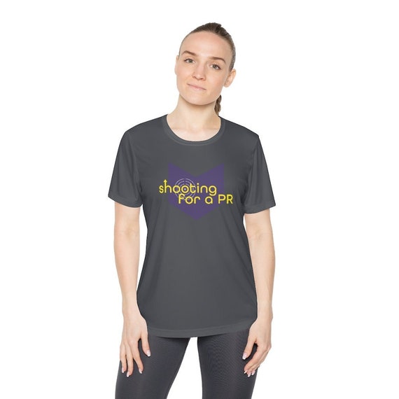 Shooting for a PR Hawkeye Runner Race (Chevron Variant) Women's Sport T-Shirt