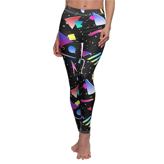 Totally Rad Retro Pattern All-Over Print Costume Casual Leggings