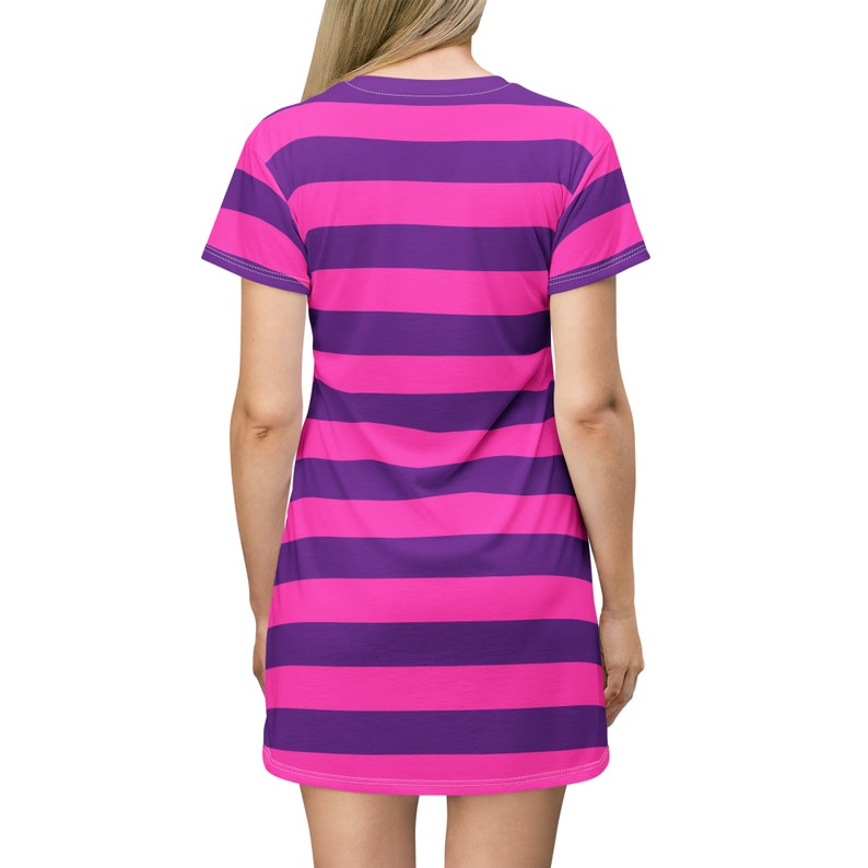 Cheshire Cat Dress | Alice in Wonderland Inspired Adult Costume T-Shirt Dress image 3