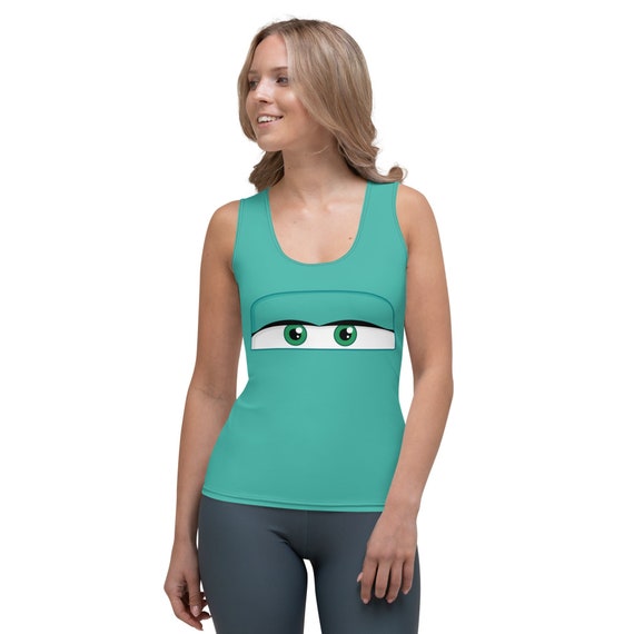 Classic Turquoise Car Spoof All-Over Print Costume Women's Tank Top