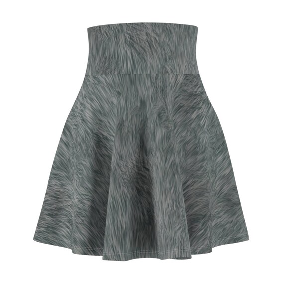 Remy Rat Mouse Grey Fur All-Over Print Costume Skater Skirt