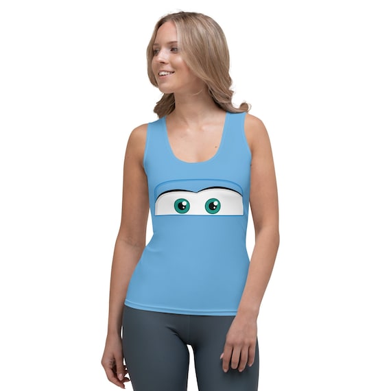 Fun Blue Car Spoof All-Over Print Costume Women's Tank Top