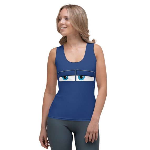 Dark Blue Doctor Lawyer Car Spoof All-Over Print Costume Women's Tank Top