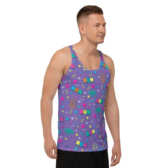 Retro Goofy Inspired Icons Pattern All-Over Print Men&#39;s Tank Top