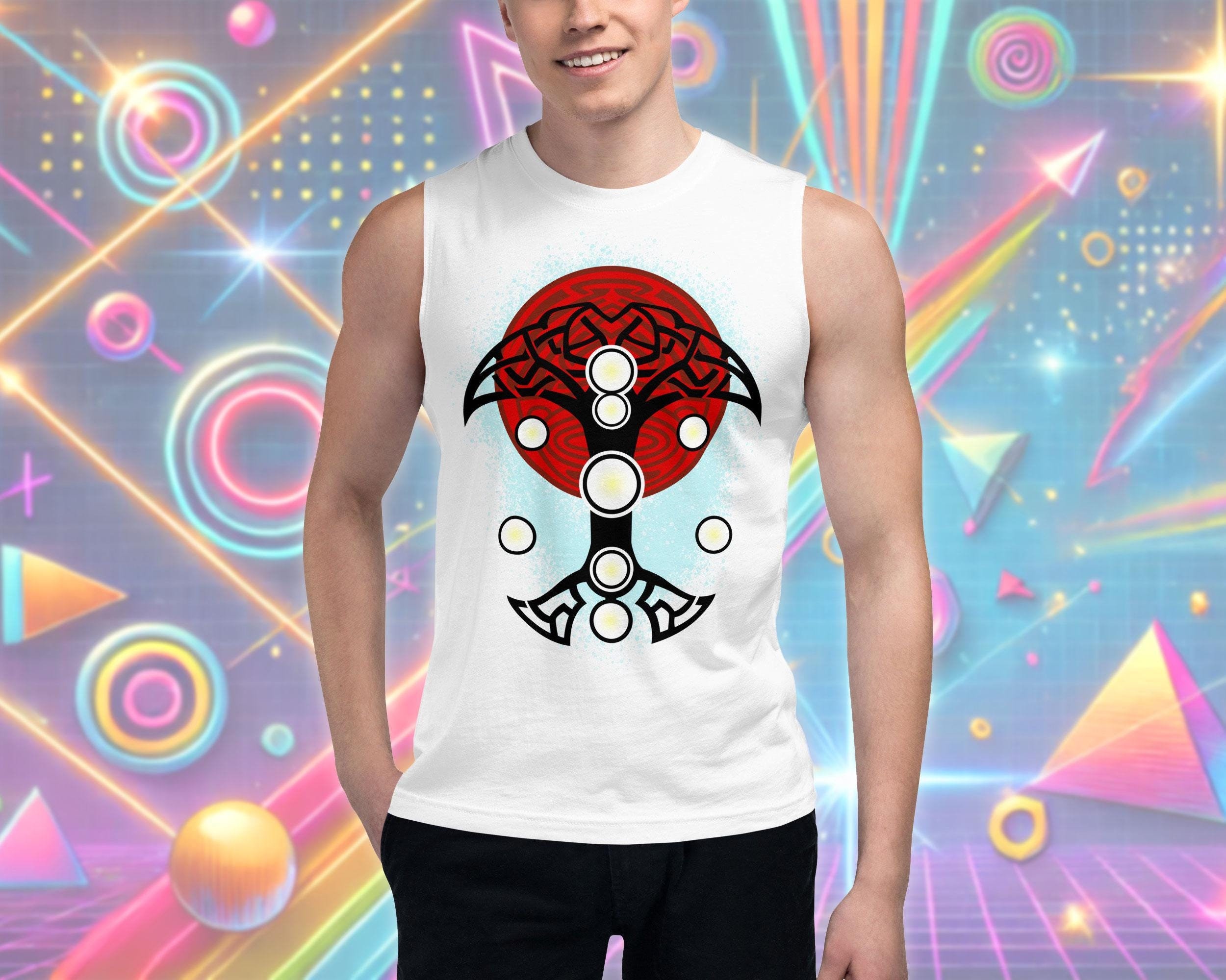 Thor Inspired Love And Thunder Nine Realms Cosplay Unisex Muscle T-Shirt | Hero Bounding, Theme Park Costume Runs | Halloween Tank Top