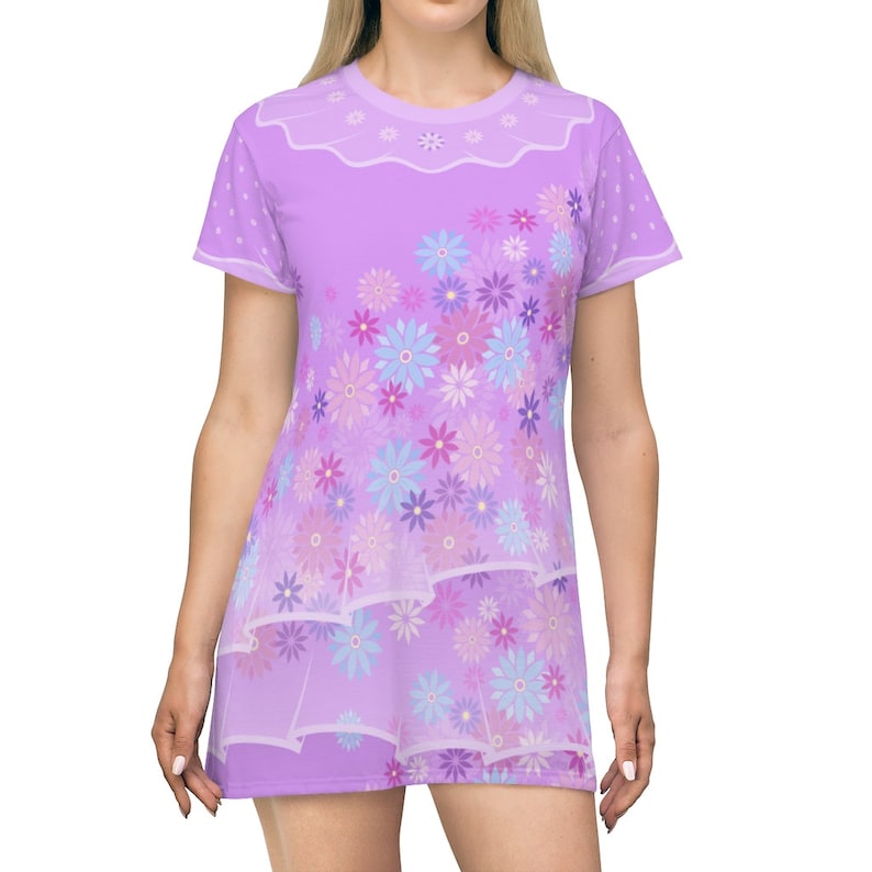 Isabela Dress | Encanto Inspired Adult Costume T-Shirt Dress image 2