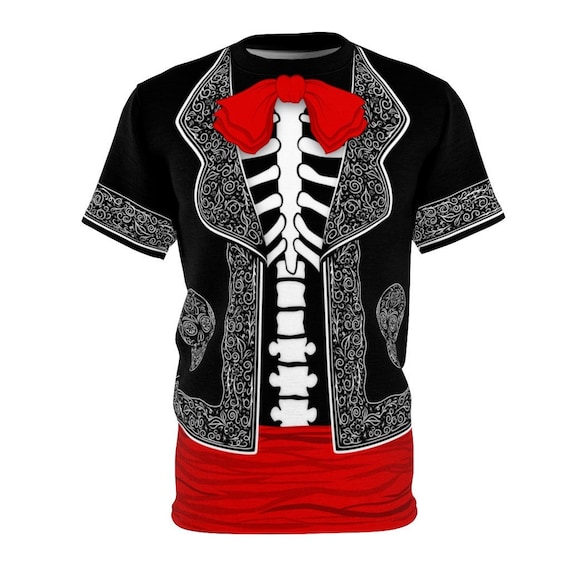 Day of the Dead Mariachi All-Over Print Unisex Lightweight Costume T-Shirt