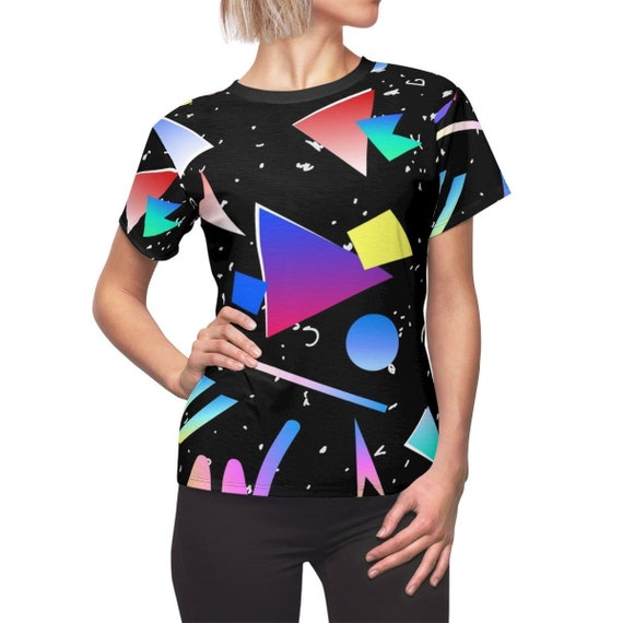 Totally Rad Retro Pattern All-Over Print Women&#39;s Lightweight Costume T-Shirt