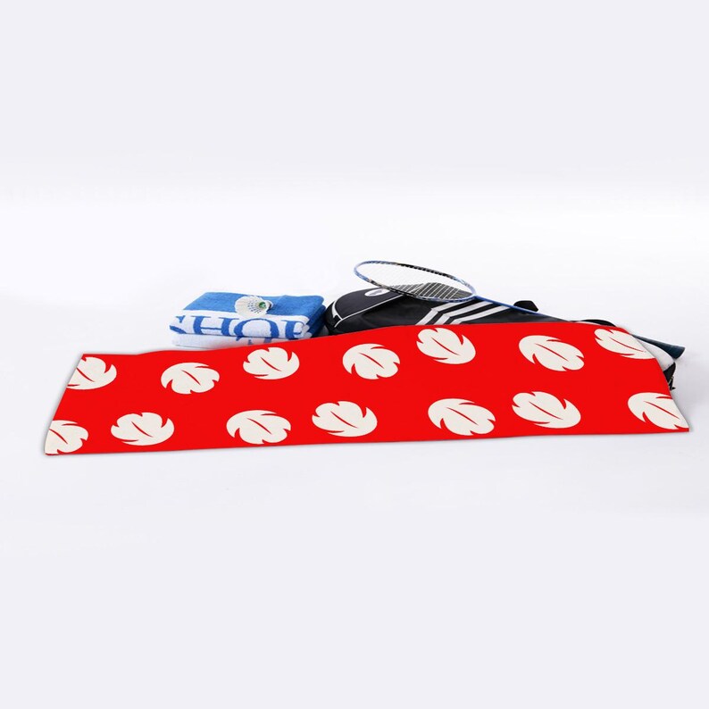 Lilo Inspired Cooling Towel | Stitch's Friend Hawaiian Leaf Pattern Moisture-Wicking Sport Scarf afbeelding 3