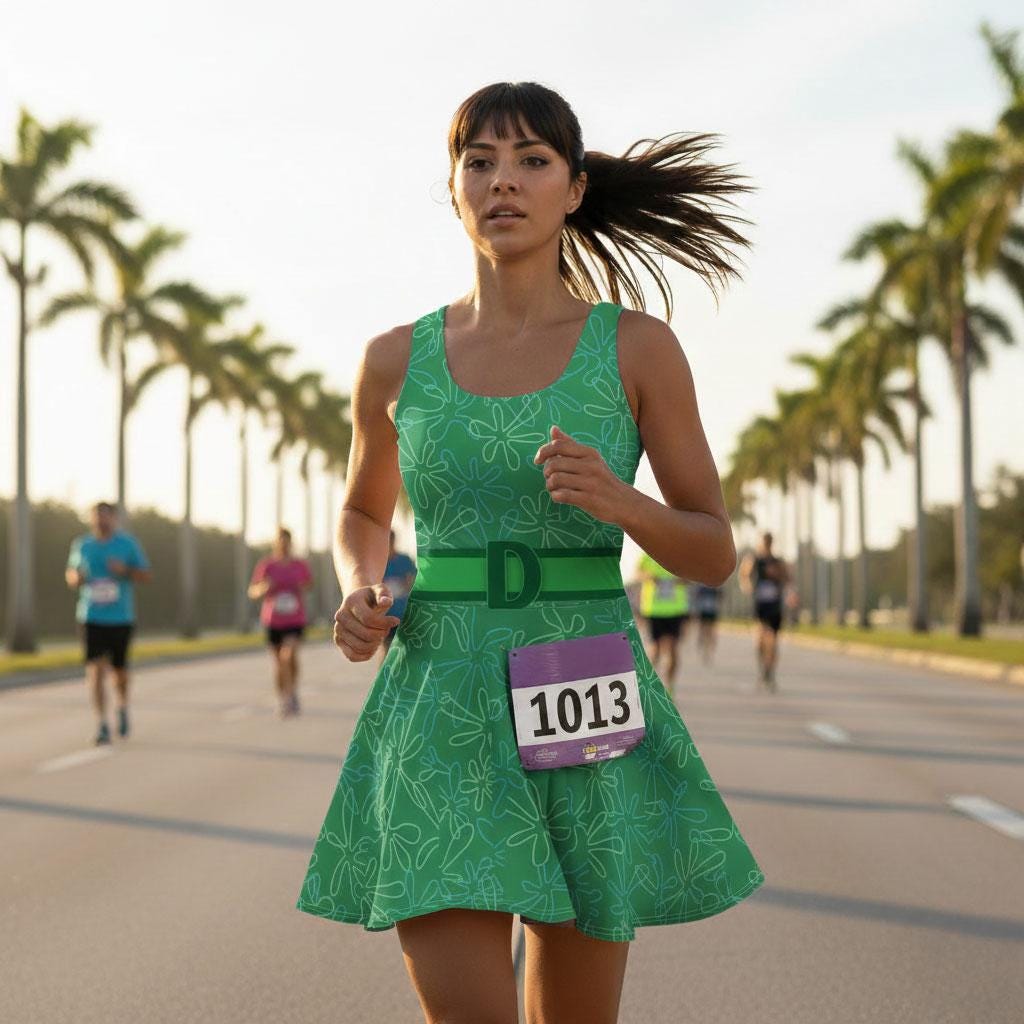 Disgust Athletic Dress | Inside Out Inspired Race Costume Skater Tank Dress